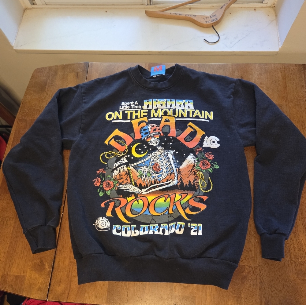 Online Ceramics “Dead Rocks” Crew Neck,Black, size medium Grateful Dead and Comp